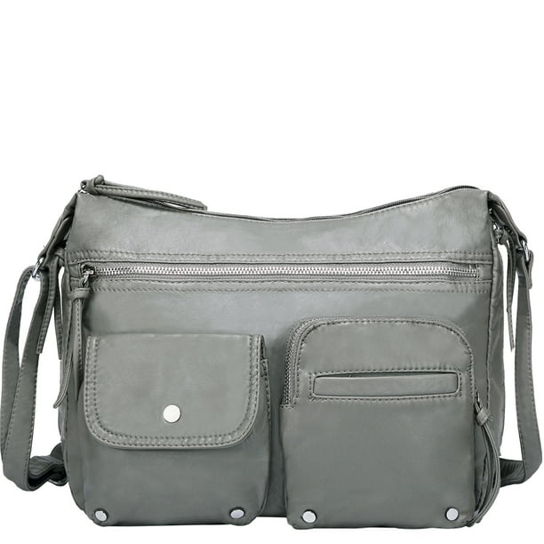 H1800 Scarleton Medium Crossbody Shoulder Bag for Women Ultra Soft Washed Vegan Leather
